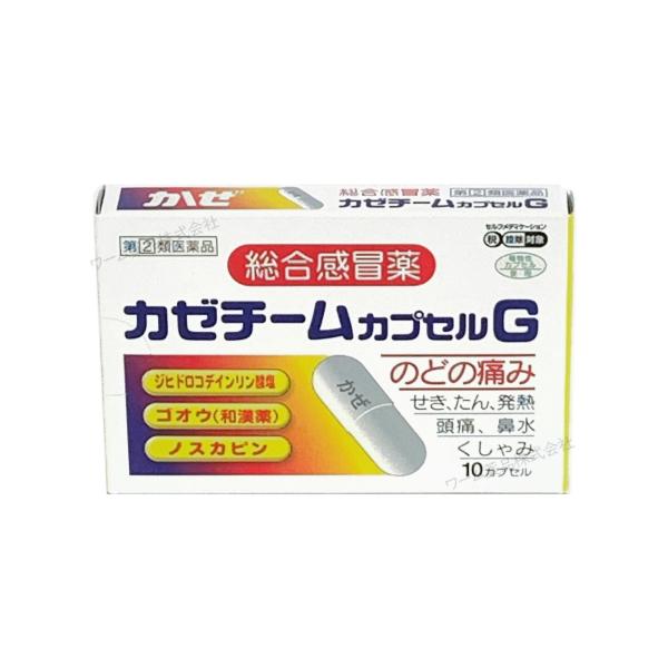 カゼチームカプセルG 10カプセル 指定第2類医薬品